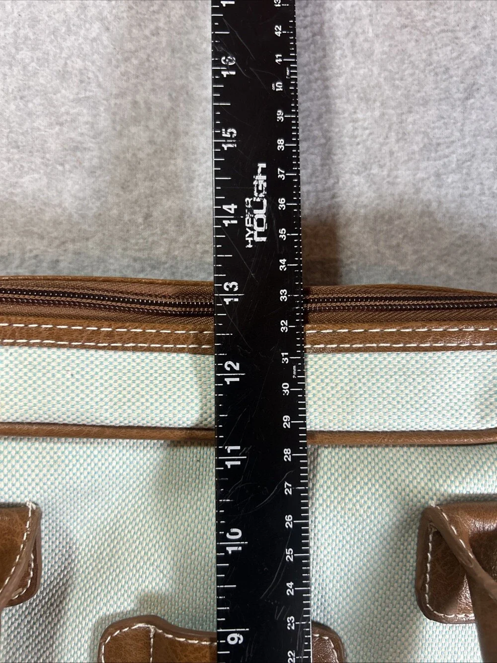 NAUTICA Travel Weekender Canvas & PU Leather Trim Duffle Bag